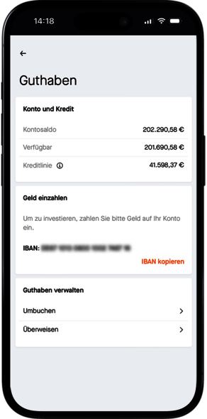 Guthaben bequem verwalten