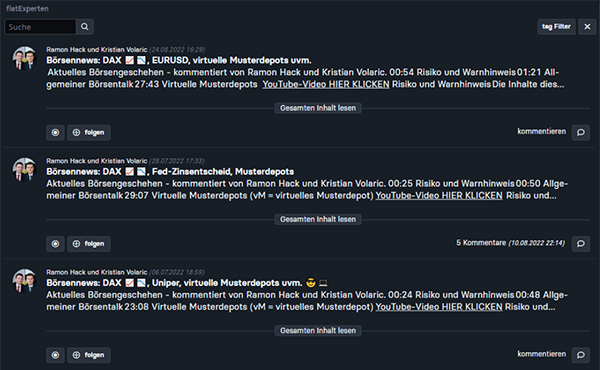 Diskussionen - stock3 Terminal Diskussionen - stock3 Terminal